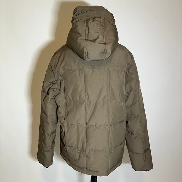 G.H. Bass Co. Brown Quilted Puffer Coat Jacket Hooded Zip Up Womens Size Medium - Picture 4 of 11
